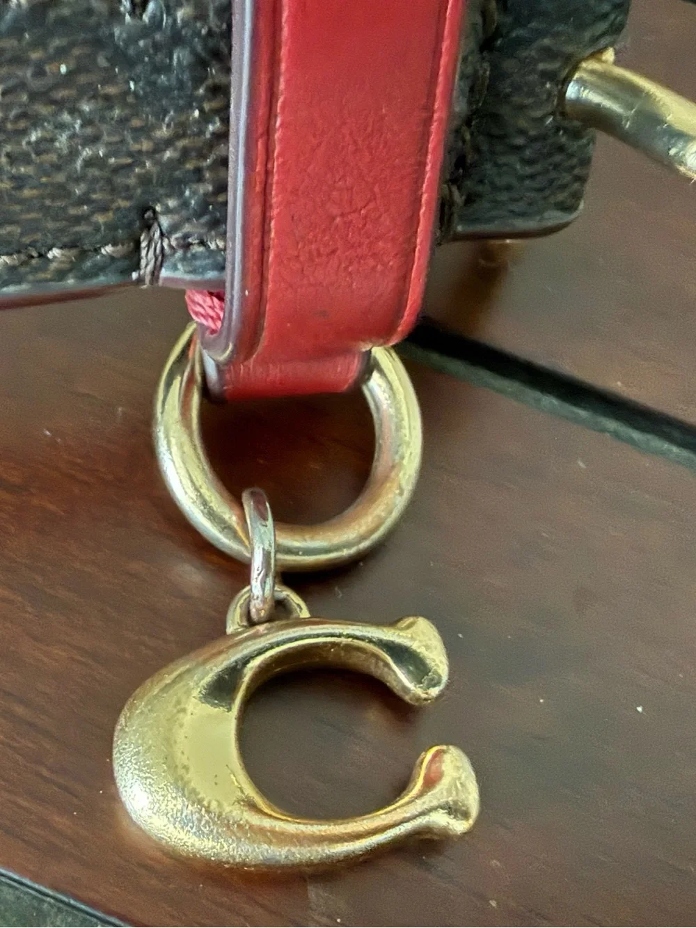 Coach Dog Collar in Signature coated Canvas and smooth Leather Size S